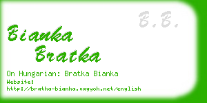 bianka bratka business card